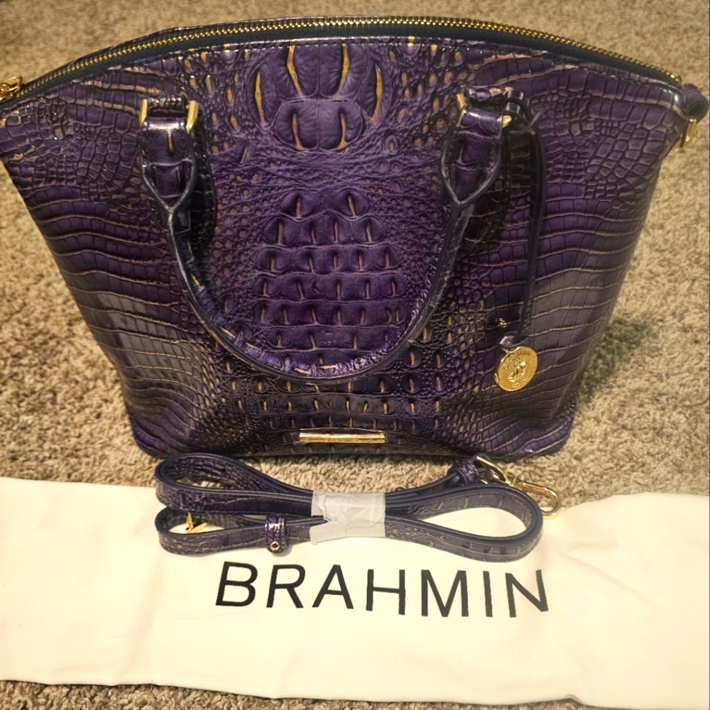 BRAHMIN- Duxbury Satchel Autumn Solid Mini Melbourne- Genuine Leather